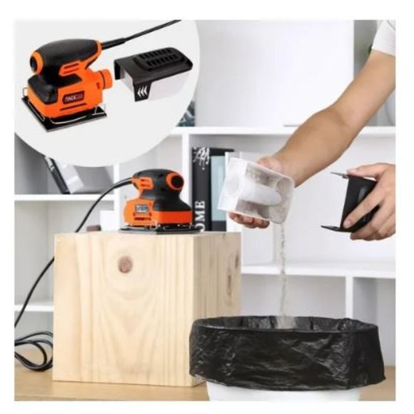 TackLife Electric 1/4 Sheet Sander 15,000RPM w/Dust Collection Bag Included-NEW - Picture 4 of 8